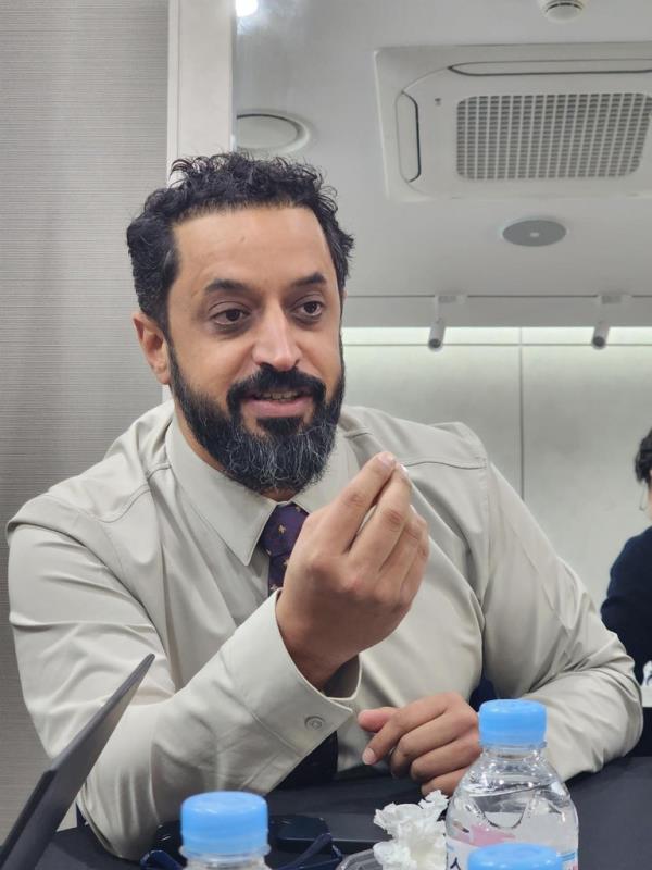 Ahmed Bin Sulayem, executive chairman and chief executive of Dubai Multi Commodities Centre (DMCC), speaks during an interview with Yo<em></em>nhap in Seoul on March 16, 2023, in this photo provided by DMCC. (PHOTO NOT FOR SALE) (Yonhap)