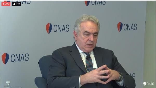 Kurt Campbell, deputy assistant to the president and Natio<em></em>nal Security Council (NSC) coordinator for the Indo-Pacific, is seen speaking during a seminar hosted by the Center for a New American Security, a Washington-ba<em></em>sed think tank, on March 30, 2023 in this captured image. (Yonhap)
