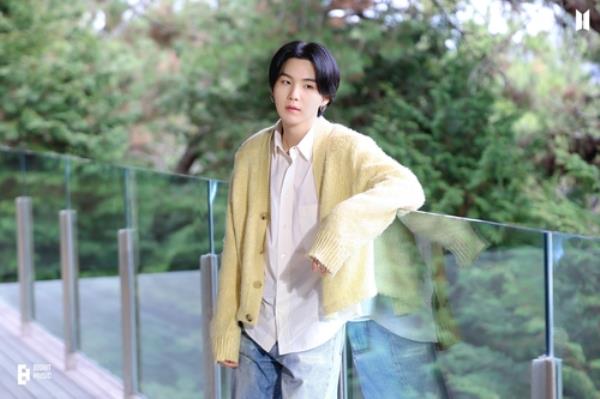 BTS member Suga is seen in this photo provided by BigHit Music. (PHOTO NOT FOR SALE) (Yonhap)
