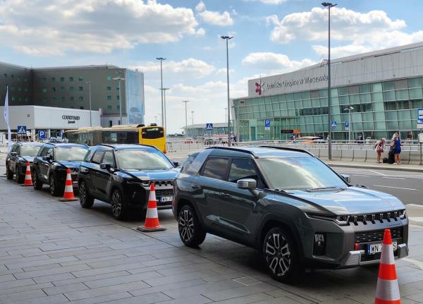 This photo taken on July 13, 2023, and provided by KG Mobility shows its Torres SUVs launched initially in Poland for sale in the European markets. (PHOTO NOT FOR SALE) (Yonhap)