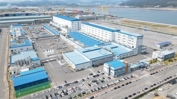 This Nov. 10, 2022, file photo shows POSCO Future M Co.'s cathode plant in Gwangyang, some 290 kilometers southeast of Seoul, as provided by the company. (PHOTO NOT FOR SALE) (Yonhap)