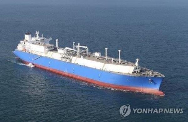 A liquefied natural gas carrier built by Hanwha Ocean Co. (PHOTO NOT FOR SALE) (Yonhap) 
