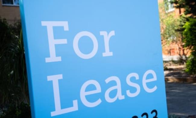 A for lease sign