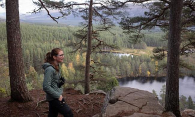Helen Senn, of the Royal Zoological Society Scotland, looks over the Cairngorms landscape
