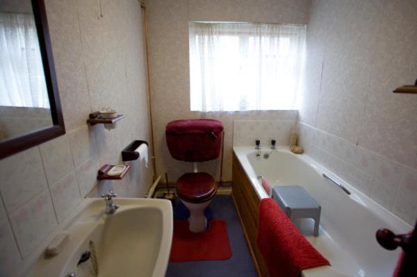 Carpet in bathrooms was an unhygienic solution to poor central heating.