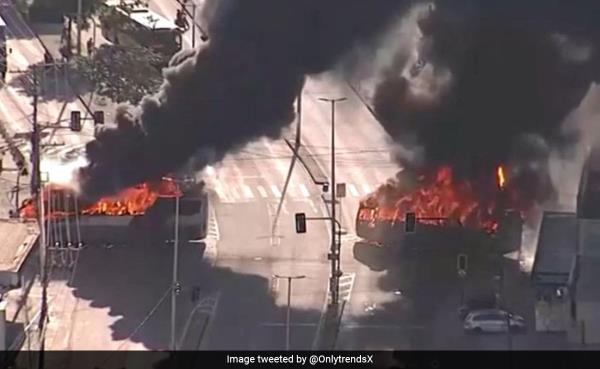 Watch: Gangsters Set Fire To 35 Buses In Brazil After Crime Boss Killed By Police